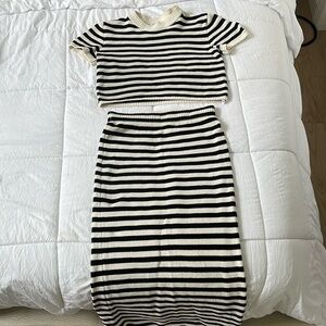 Zara striped knit set